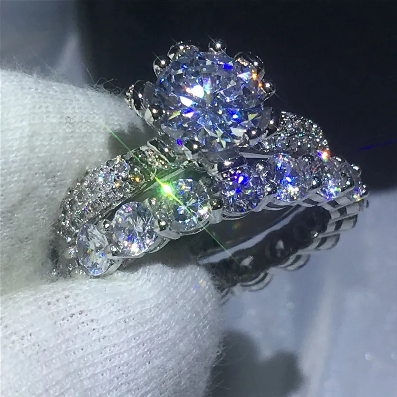 Handmade Flower ring AAAAA zircon cz Engagement Wedding Band Rings for women White Gold Filled Bridal sets Gift
Handmade Flower ring AAAAA zircon cz Engagement Wedding Band Rings for women White Gold Filled Bridal sets Gift