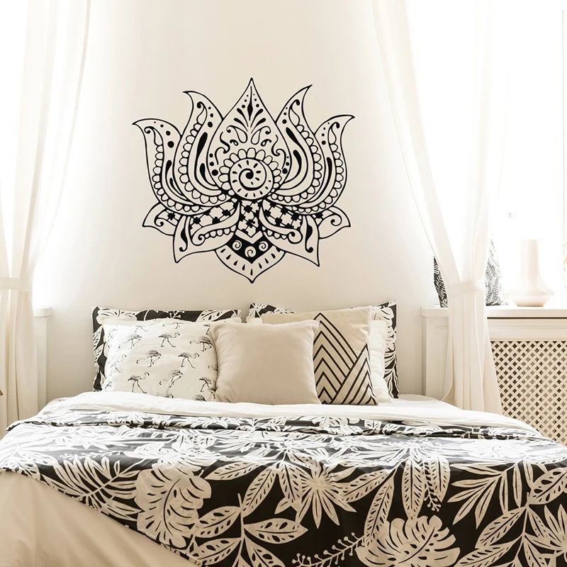 Mandala Lotus Wall Decal Bedroom Wall Decals Murals Boho Bohemian Decor Lotus Flower Removable Wall Decal Vinyl Sticker A12-045
Mandala Lotus Wall Decal Bedroom Wall Decals Murals Boho Bohemian Decor Lotus Flower Removable Wall Decal Vinyl Sticker A12-045