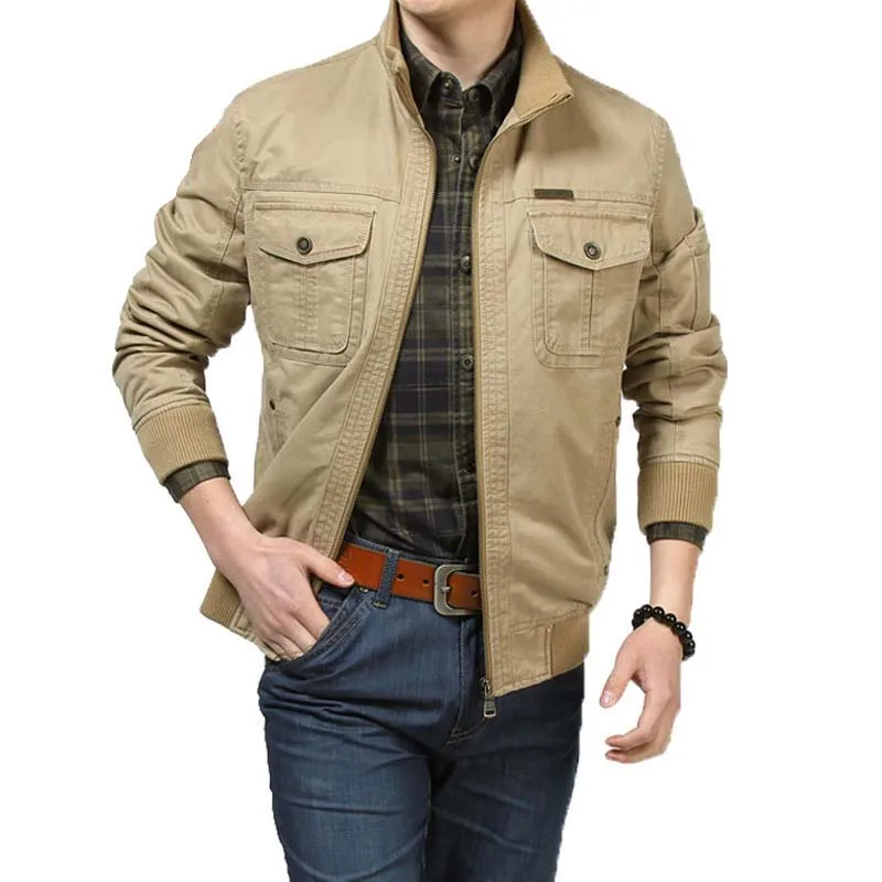 New Fashion Autumn Winter Men's Casual Jacket Cotton Military Army Coats Outwear Bomber Jacket Pockets Windbreader Male Clothes
New Fashion Autumn Winter Men's Casual Jacket Cotton Military Army Coats Outwear Bomber Jacket Pockets Windbreader Male Clothes
