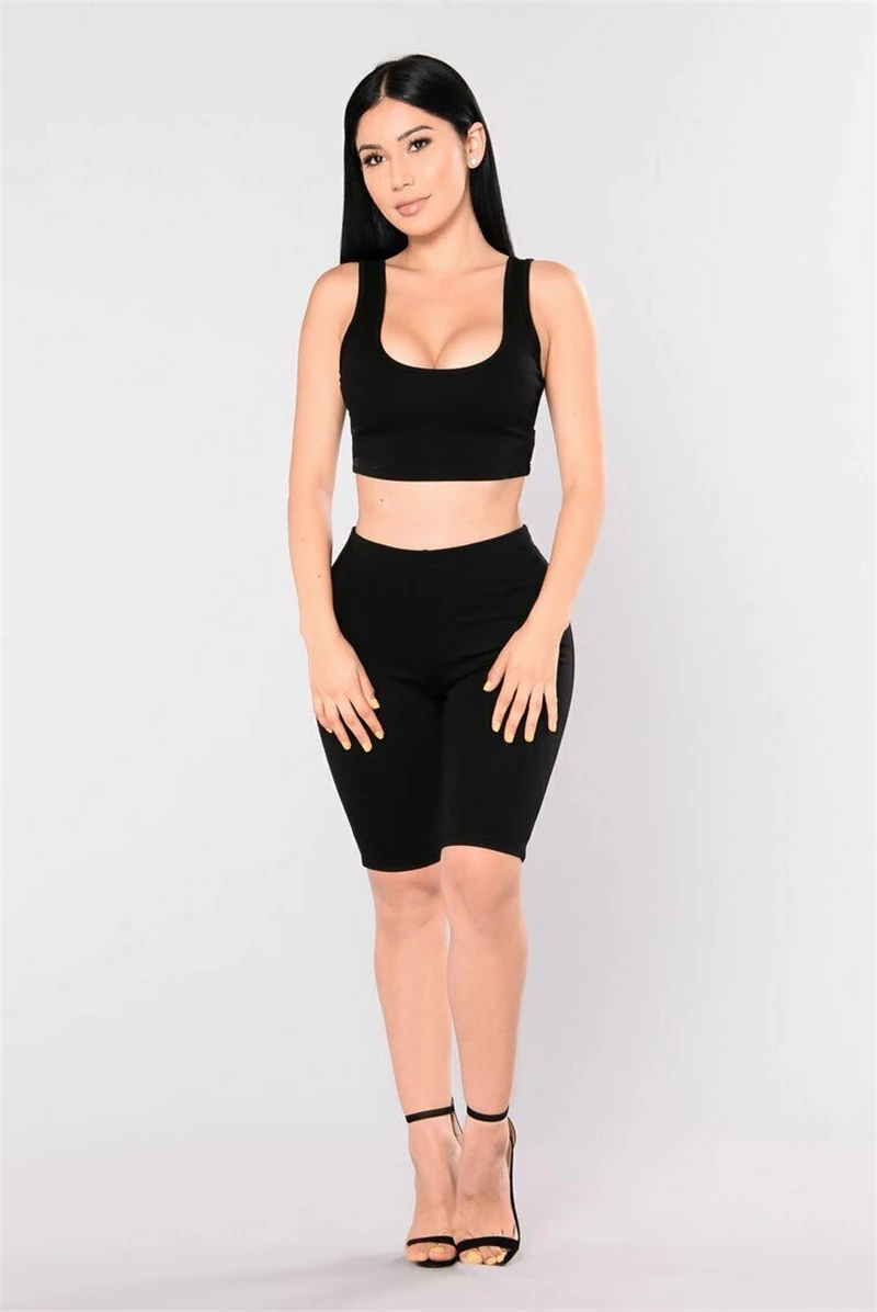 Sexy Women Summer Bandage Clothes Sets Ladies Fitness Clothing Workout Vest Top & High Waist Shorts
Sexy Women Summer Bandage Clothes Sets Ladies Fitness Clothing Workout Vest Top & High Waist Shorts