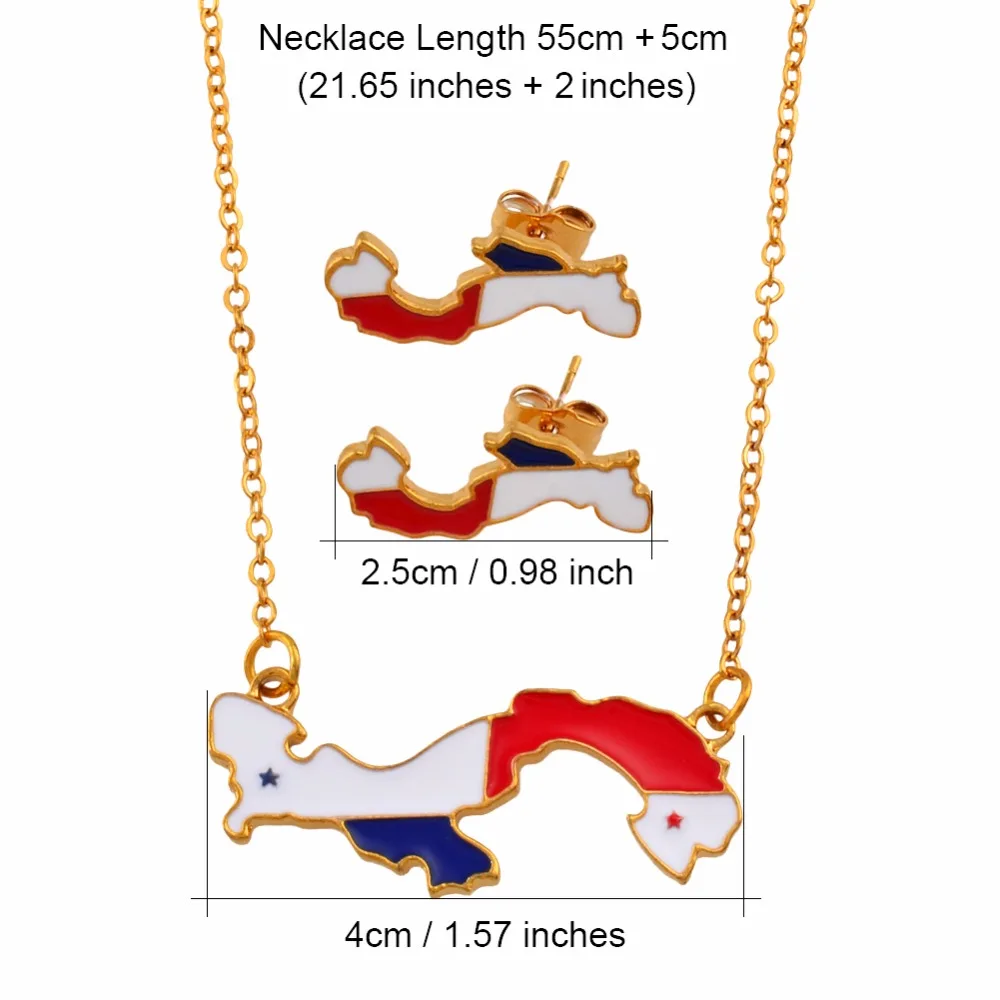 Anniyo Map of Panama Pendant Necklaces Earrings Jewelry Sets for Women Girls Panamanian Maps Jewelry Party Gift #136606
Anniyo Map of Panama Pendant Necklaces Earrings Jewelry Sets for Women Girls Panamanian Maps Jewelry Party Gift #136606