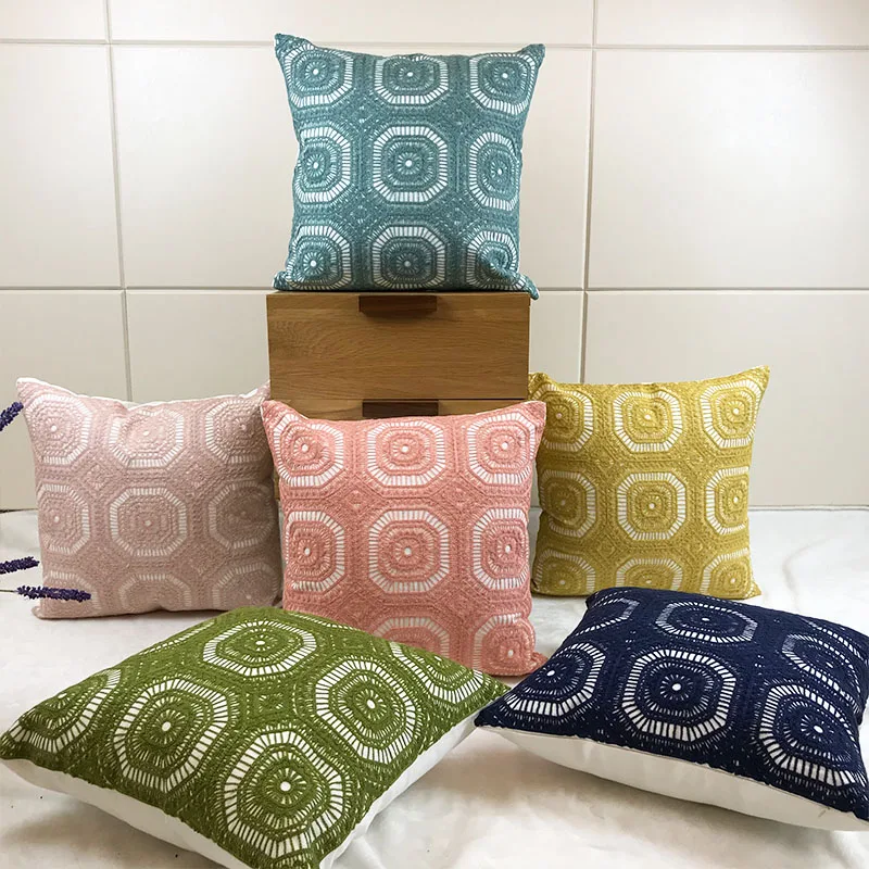 Embroidery Cushion Cover Pink Blue Green Lace Floral Pattern Pillow Case with Embroidered For Sofa Couch Bed Home Decor 45*45cm
Embroidery Cushion Cover Pink Blue Green Lace Floral Pattern Pillow Case with Embroidered For Sofa Couch Bed Home Decor 45*45cm