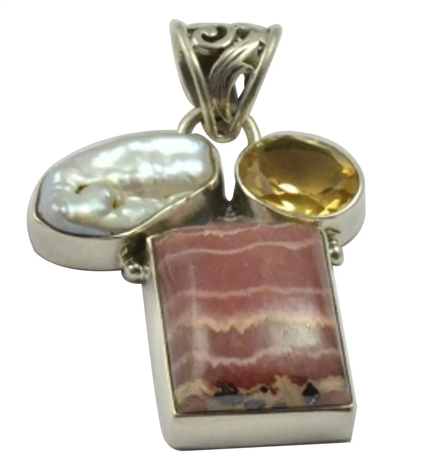 Lovegem Nature Rhodochrosite & Biwa Pearl Pendant 925 Sterling Silver, 41.4 mm, MHBAP4900
Lovegem Nature Rhodochrosite & Biwa Pearl Pendant 925 Sterling Silver, 41.4 mm, MHBAP4900