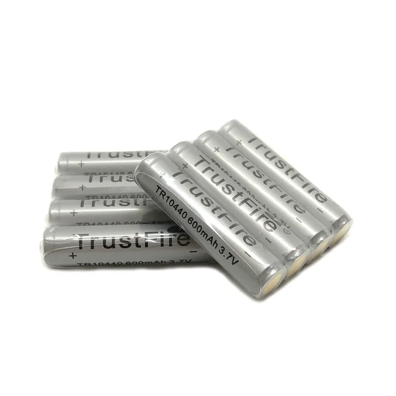 

TrustFire Protected 10440/AAA 600mAh 3.7V Lithium Battery Rechargeable Batteries with PCB Power Source for LED Flashlights