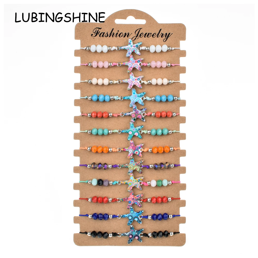 12pcs/Sets Women Crystal Beads Bracelet Braided Adjustable Rope Chain Star Charms Wristband Anklet Handmade Child Jewelry Gifts
12pcs/Sets Women Crystal Beads Bracelet Braided Adjustable Rope Chain Star Charms Wristband Anklet Handmade Child Jewelry Gifts