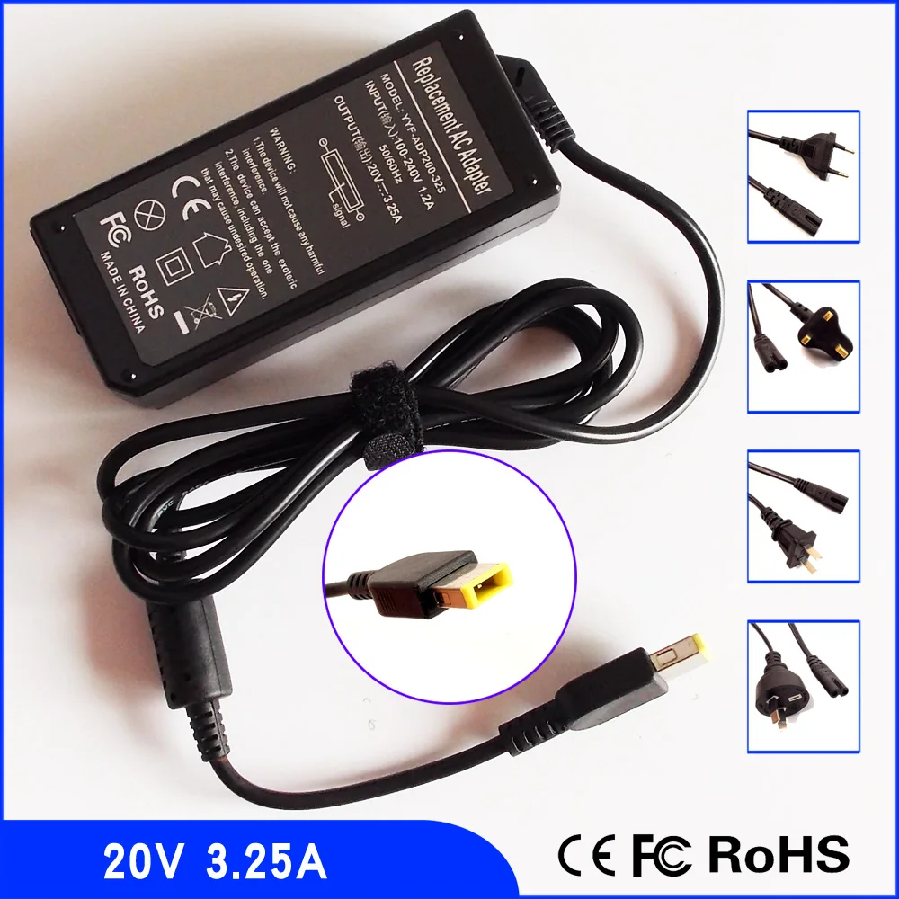 20V 3.25A Laptop Ac Adapter Charger for Lenovo Helix L440 T431s T450 T450s T550 W550s,Yoga 2 22 11 11s 11e 13 Pro 260
20V 3.25A Laptop Ac Adapter Charger for Lenovo Helix L440 T431s T450 T450s T550 W550s,Yoga 2 22 11 11s 11e 13 Pro 260