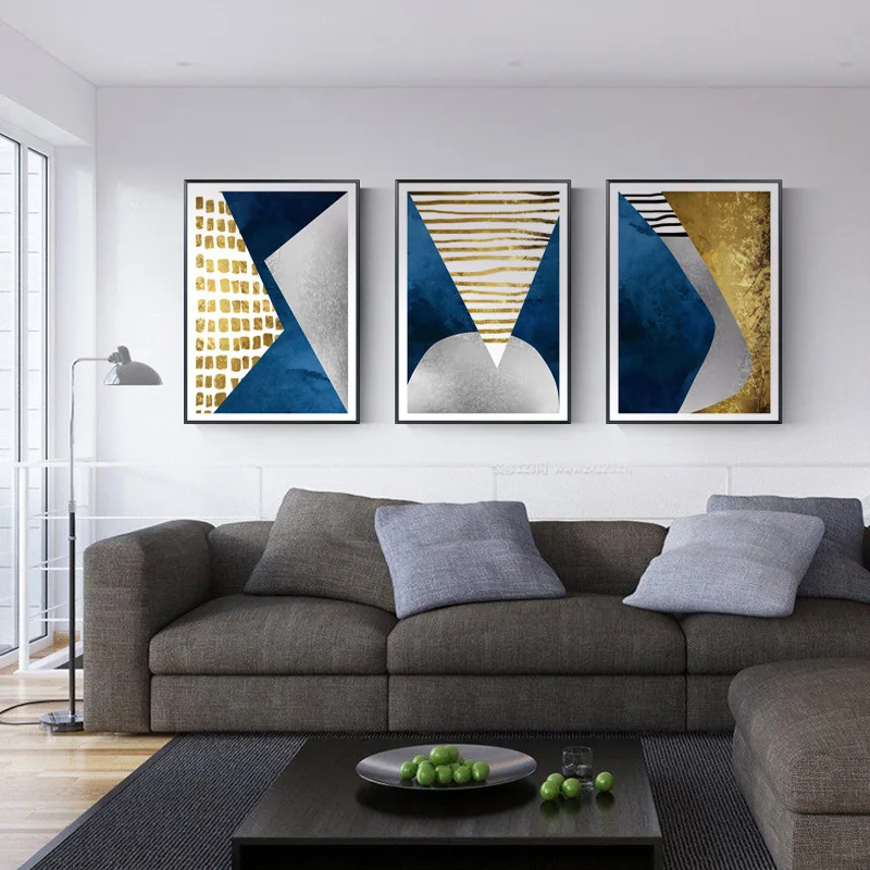Modern Abstract Blue Gold Moon Painting Geometry Mountain Canvas Poster Art Wall Picture for Living Room Unframed
Modern Abstract Blue Gold Moon Painting Geometry Mountain Canvas Poster Art Wall Picture for Living Room Unframed