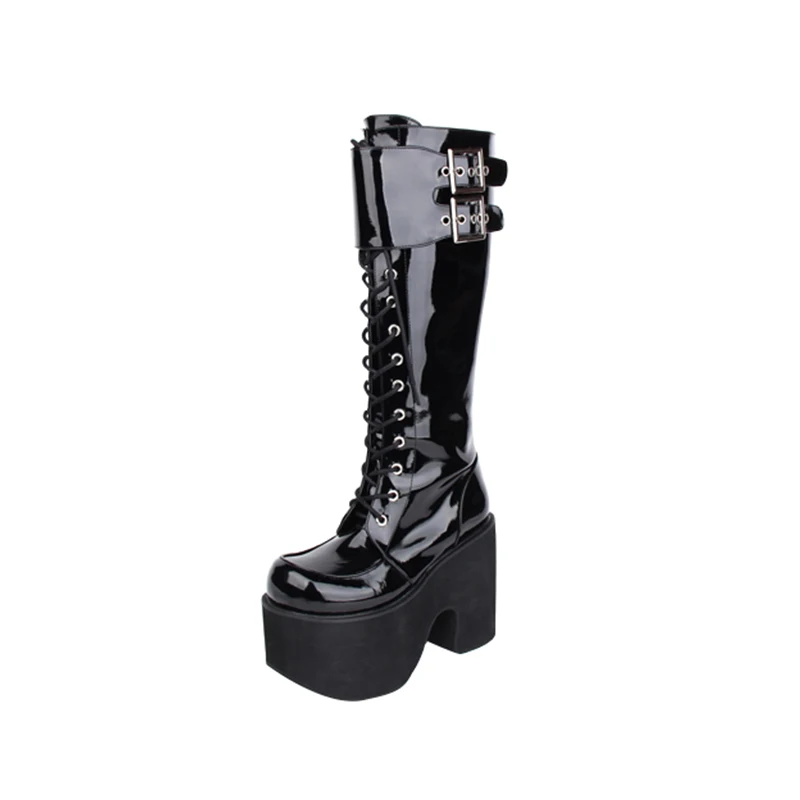 Princess sweet lolita shoes Japanese queen punk wind boots COS super high heeled bottom slope with Frill boots women pu9712
Princess sweet lolita shoes Japanese queen punk wind boots COS super high heeled bottom slope with Frill boots women pu9712