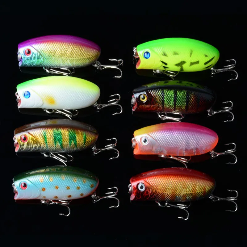 8pcs 6cm 10.5g #8 japan hook plastic top water floating popper fishing lures pike trout fishing baits isca pesca fishing tackles
8pcs 6cm 10.5g #8 japan hook plastic top water floating popper fishing lures pike trout fishing baits isca pesca fishing tackles