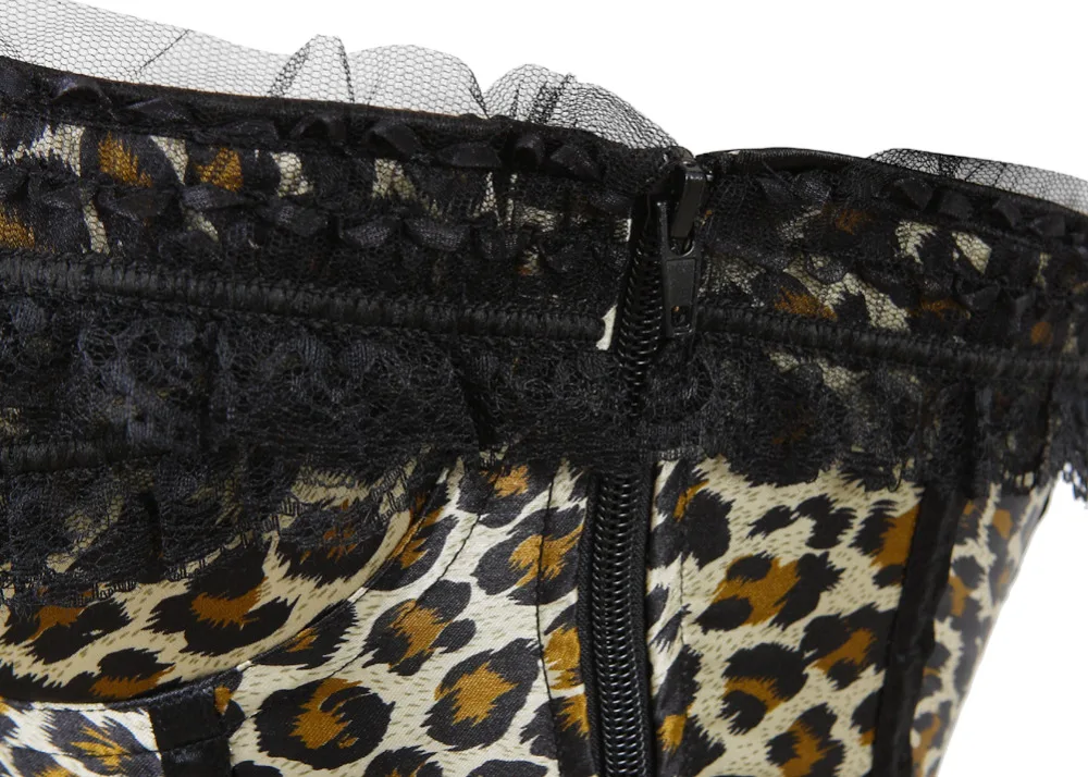 Sexy Leopard corset Burlesque clothing and wild bustier with hot mini skirt S-2XL Showgirl Costume Carnival dress
Sexy Leopard corset Burlesque clothing and wild bustier with hot mini skirt S-2XL Showgirl Costume Carnival dress