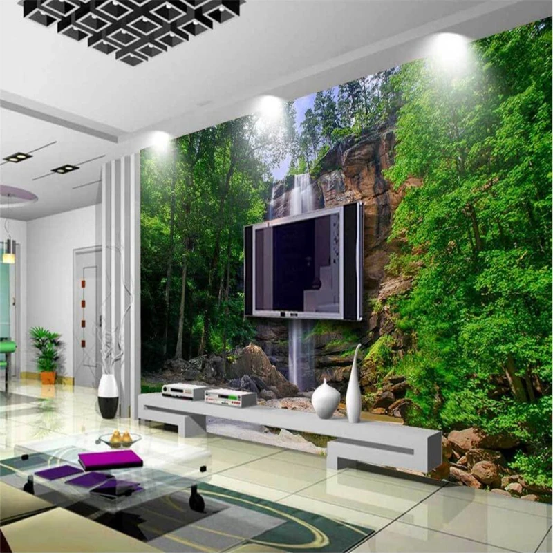 beibehang Custom wallpaper wallpaper waterfall beautiful scenery TV background living room wall decoration painting
beibehang Custom wallpaper wallpaper waterfall beautiful scenery TV background living room wall decoration painting