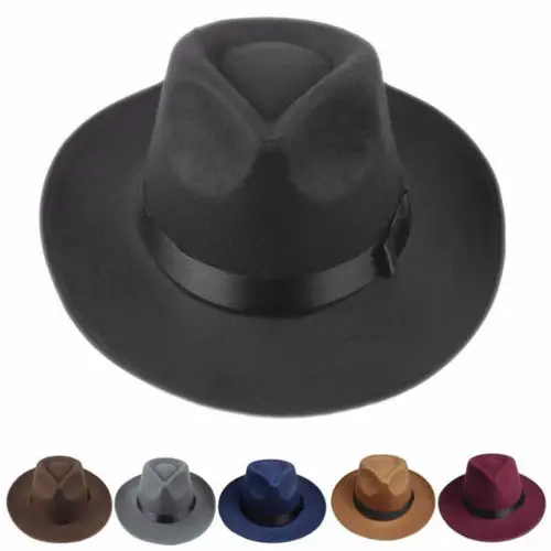 New Unisex Men Women Thick Wool Vintage Felt Fe Wide Brim Panama Bowler Trilby Hat Cap Black Gray
New Unisex Men Women Thick Wool Vintage Felt Fe Wide Brim Panama Bowler Trilby Hat Cap Black Gray