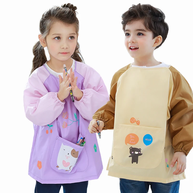 Cartoon Baby Bibs Waterproof Infants Long Sleeve Apron Waterproof Toddler Feeding Bibs Burp Cloths Children Painting Clothes
Cartoon Baby Bibs Waterproof Infants Long Sleeve Apron Waterproof Toddler Feeding Bibs Burp Cloths Children Painting Clothes