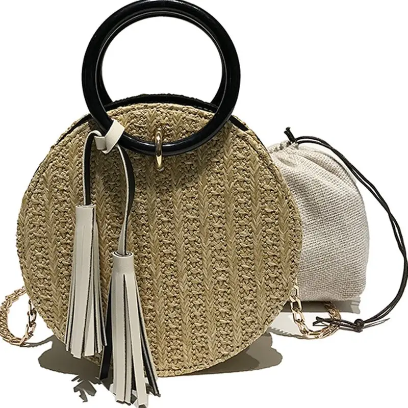 Rattan Handbags Women Messenger Bags2018 Women Handmade Round Beach Shoulder Bag Circle Straw Bags Summer Woven Bohemian style
Rattan Handbags Women Messenger Bags2018 Women Handmade Round Beach Shoulder Bag Circle Straw Bags Summer Woven Bohemian style
