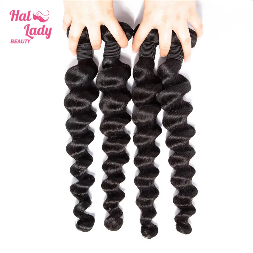 Halo Lady beauty перуанское неплотное переплетение волос ткет 16 18 20 22 24 дюйма