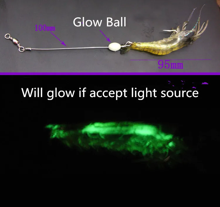 Fishing Lures Soft Shrimp Bait High Imitation Artificial Hook Glow Luminous Shrimps Bait 100mm 6g
Fishing Lures Soft Shrimp Bait High Imitation Artificial Hook Glow Luminous Shrimps Bait 100mm 6g