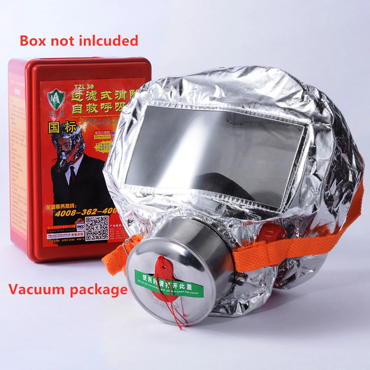 Fire Escape Equipment Suit Full-face Gas Fire Mask with 1mx1m Fire Blanket Flame Retardant Emergency Survival Building High-rise
Fire Escape Equipment Suit Full-face Gas Fire Mask with 1mx1m Fire Blanket Flame Retardant Emergency Survival Building High-rise