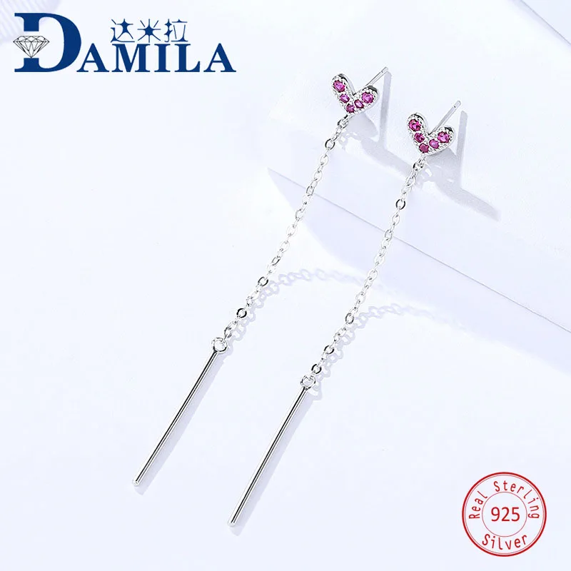 Fashion Red heart 925 sterling silver earrings for women Silver 925 jewelry long earrings cubic zirconia earing for female girls
Fashion Red heart 925 sterling silver earrings for women Silver 925 jewelry long earrings cubic zirconia earing for female girls