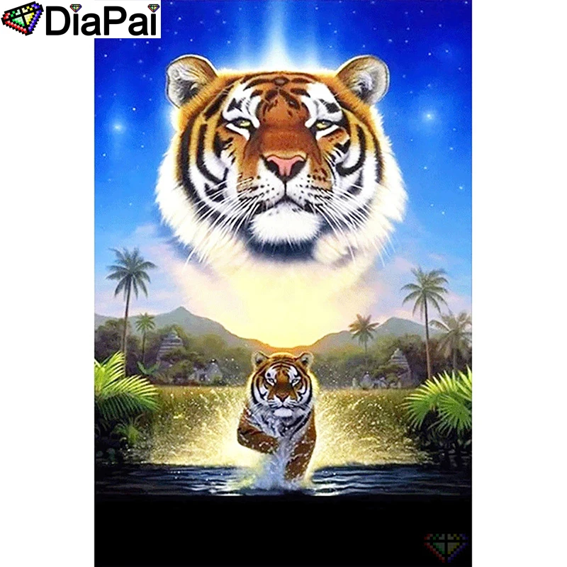 DIAPAI 100% Full Square/Round Drill 5D DIY Diamond Painting "Animal tiger" Diamond Embroidery Cross Stitch 3D Decor A18911
DIAPAI 100% Full Square/Round Drill 5D DIY Diamond Painting "Animal tiger" Diamond Embroidery Cross Stitch 3D Decor A18911
