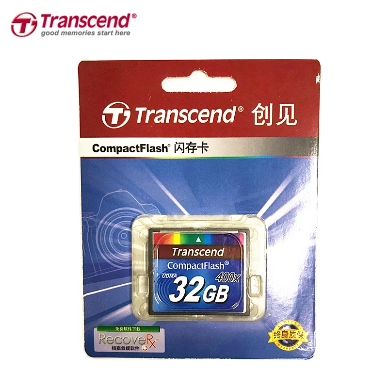 

100% Original Transcend 400X Memory Card Real Capacity 32GB 16GB Professional CF Cards Compact Flash For DSLR Camera HD 3D Video
