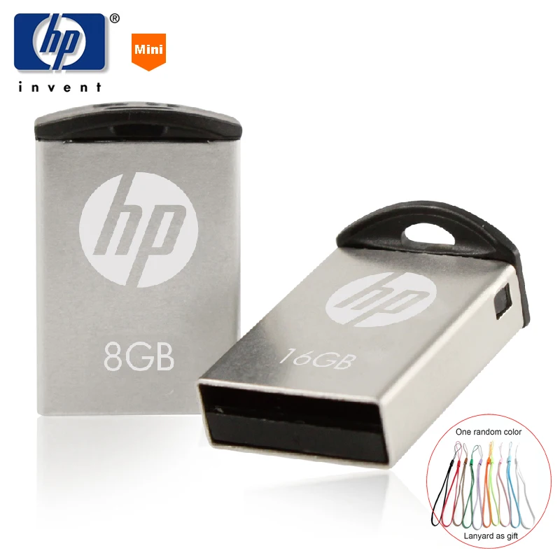HP v222w usb 8gb Mini USB Флэш Накопитель Micro M2 Удобно Без Крышки 8 ГБ Stick Металлический