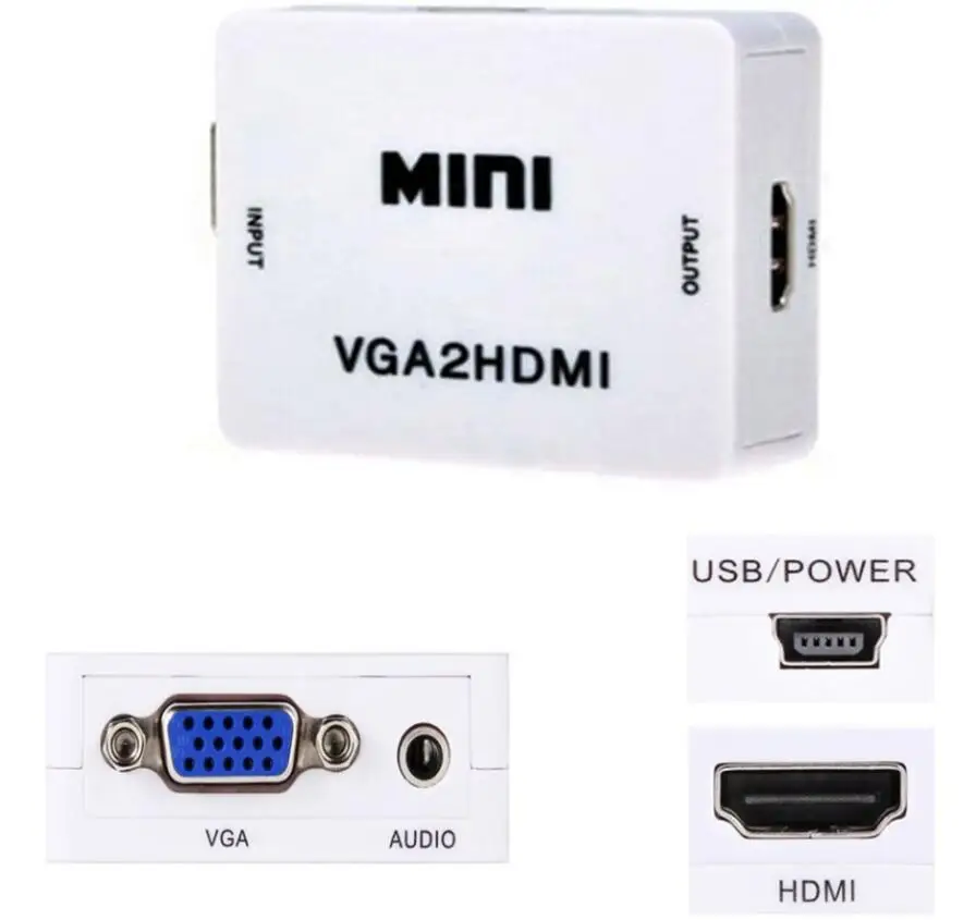 LBSC Mini 1080P VGA к HDMI адаптер конвертер VGA2HDMI конвертер с аудио для ПК ноутбука DVD к HDTV оптовая продажа
LBSC Mini 1080P VGA к HDMI адаптер конвертер VGA2HDMI конвертер с аудио для ПК ноутбука DVD к HDTV оптовая продажа