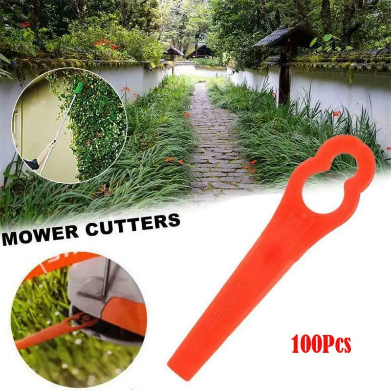 100pcs Plastic Trimmer Blades Replacement Lawn Mower Blades for Garden Grass Trimmer Parts
100pcs Plastic Trimmer Blades Replacement Lawn Mower Blades for Garden Grass Trimmer Parts