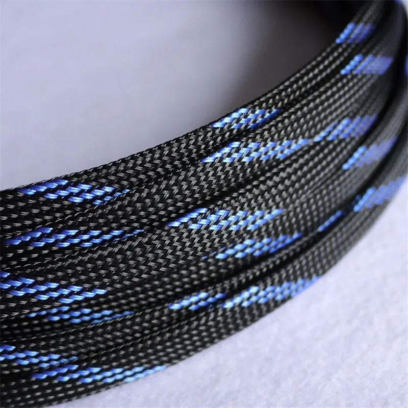 Black & Blue - High quality 8mm Braided PET Expandable Sleeving High Density Sheathing Plaited Cable Sleeves
Black & Blue - High quality 8mm Braided PET Expandable Sleeving High Density Sheathing Plaited Cable Sleeves