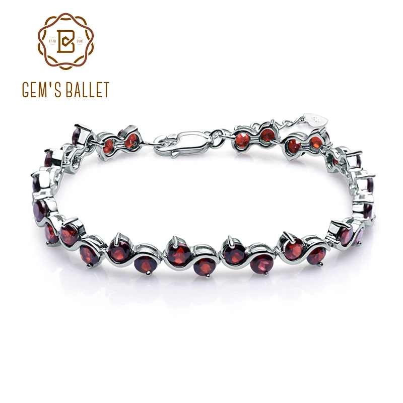 GEM'S BALLET 11.79Ct Natural Red Garnet Gemstone Bracelet Genuine 925 Sterling Silver Bracelets & Bangles For Women Fine Jewelry
GEM'S BALLET 11.79Ct Natural Red Garnet Gemstone Bracelet Genuine 925 Sterling Silver Bracelets & Bangles For Women Fine Jewelry