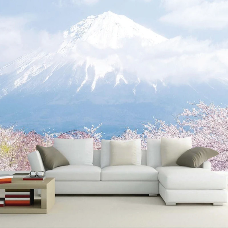 Фотообои на заказ фоны с креплением Fuji и цветущей вишни 3D обои для детской