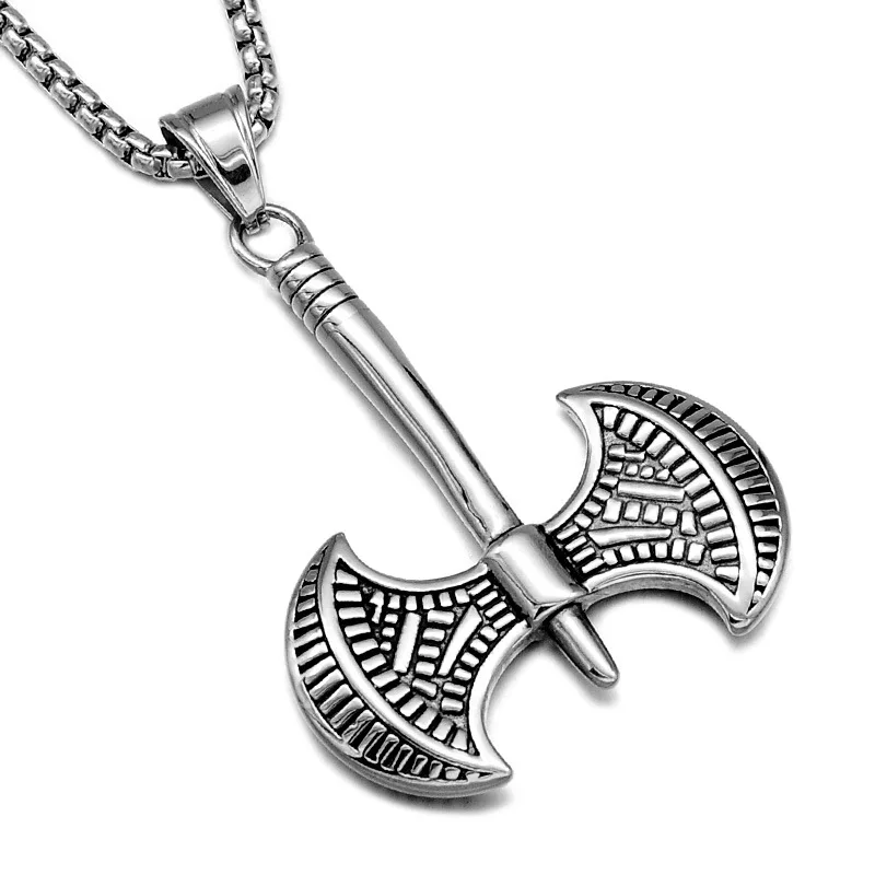 Fate Love Fashion Classic Men's Jewelry Male Men Axe labrys Pendants Necklace Chain for boyfriend 60cm 316 Stainless Steel
Fate Love Fashion Classic Men's Jewelry Male Men Axe labrys Pendants Necklace Chain for boyfriend 60cm 316 Stainless Steel