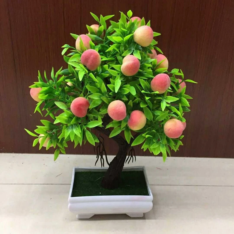 Artificial Plant Bonsai Orange plastic pots+Small Fruit Tree Potted For Home Living Room Flower Set Shop Hotel Party Decor | Дом и сад