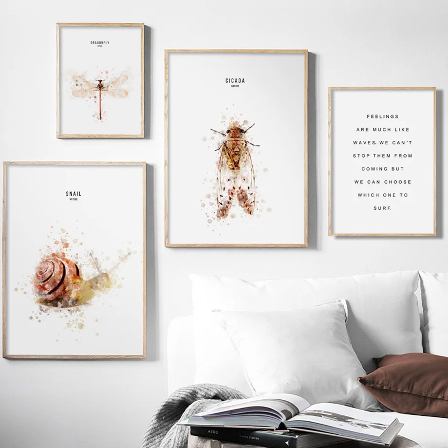 Snail Dragonfly Cicada insect Quotes Wall Art Canvas Painting Nordic Posters And Prints Wall Pictures For Living Room Home Decor
Snail Dragonfly Cicada insect Quotes Wall Art Canvas Painting Nordic Posters And Prints Wall Pictures For Living Room Home Decor