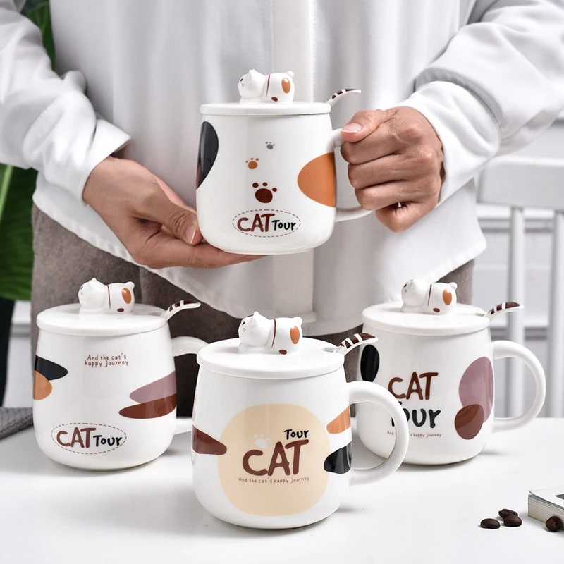 Creative Cute Cat Ceramic Mug With Lid and Spoon Cartoon Coffee Tea milk Cup ceramic Mugs birthday Gifts to girl free shipping
Creative Cute Cat Ceramic Mug With Lid and Spoon Cartoon Coffee Tea milk Cup ceramic Mugs birthday Gifts to girl free shipping