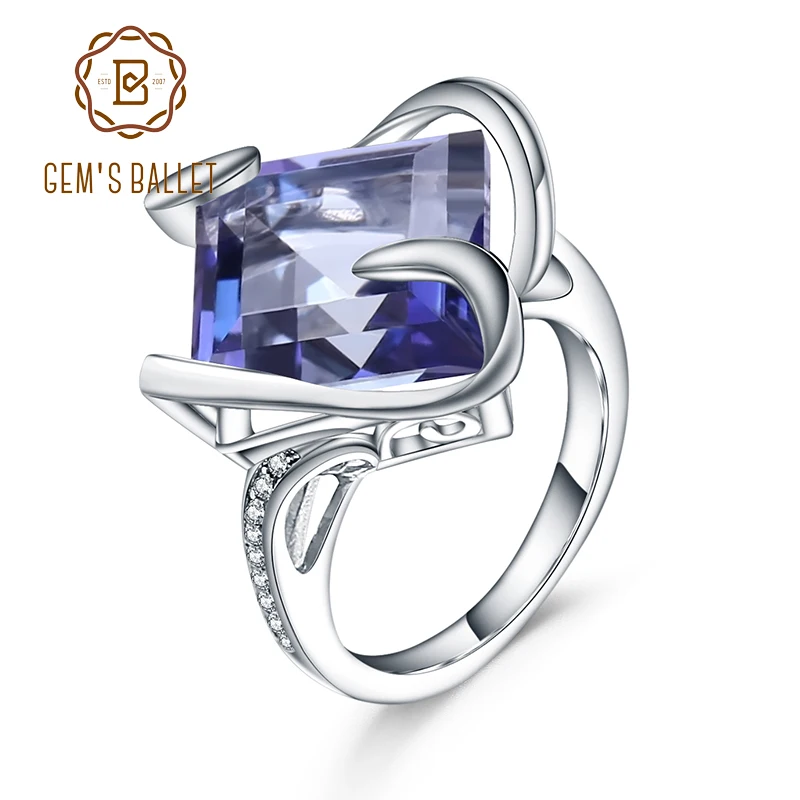 Gem's Ballet New Natural Iolite Blue Mystic Quartz Gemstone Ring 925 Sterling Silver Square Classic Rings For Woman Fine Jewelry
Gem's Ballet New Natural Iolite Blue Mystic Quartz Gemstone Ring 925 Sterling Silver Square Classic Rings For Woman Fine Jewelry