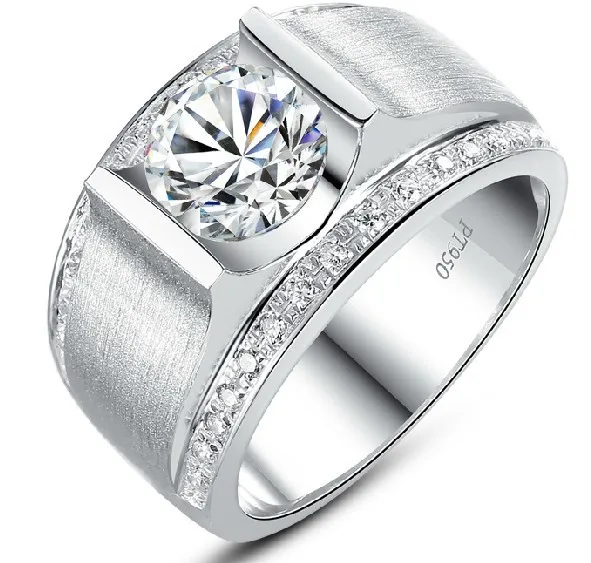 Solid Platinum PT950 Men Ring 1CT Diamond Wedding Ring For Men Promise Ring Engagement For Man Gift
Solid Platinum PT950 Men Ring 1CT Diamond Wedding Ring For Men Promise Ring Engagement For Man Gift
