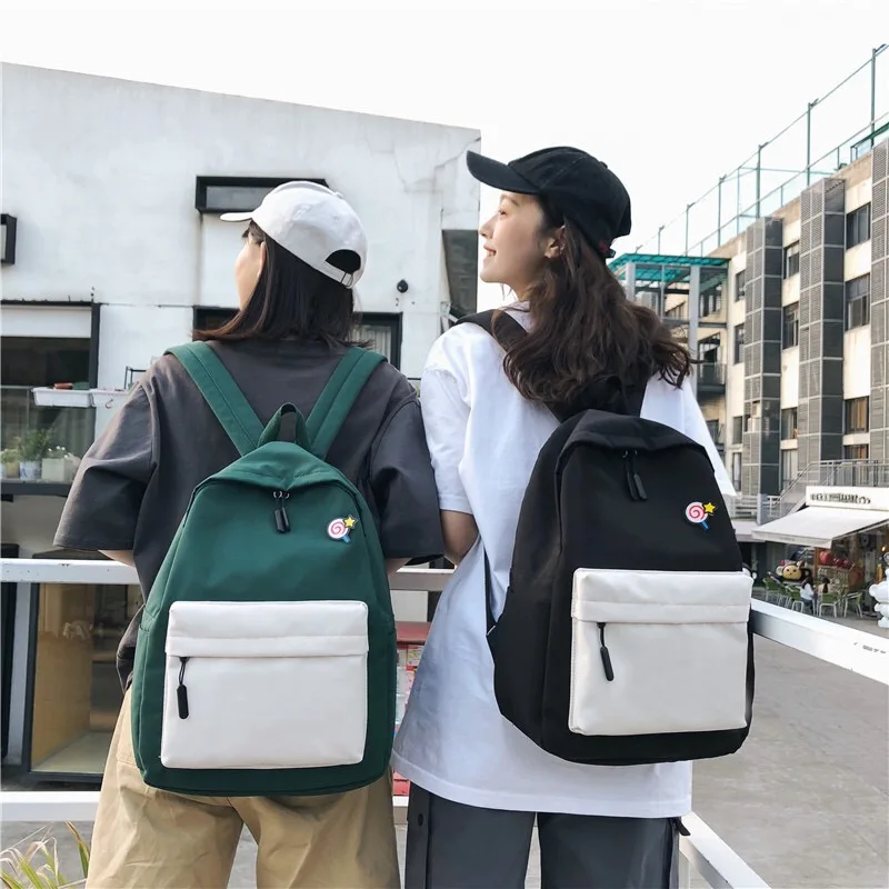 Nylon Waterproof Backpacks Contrast Color Women School Backpack for Teenage Girls Mochila Feminina Preppy Style High School Bag
Nylon Waterproof Backpacks Contrast Color Women School Backpack for Teenage Girls Mochila Feminina Preppy Style High School Bag