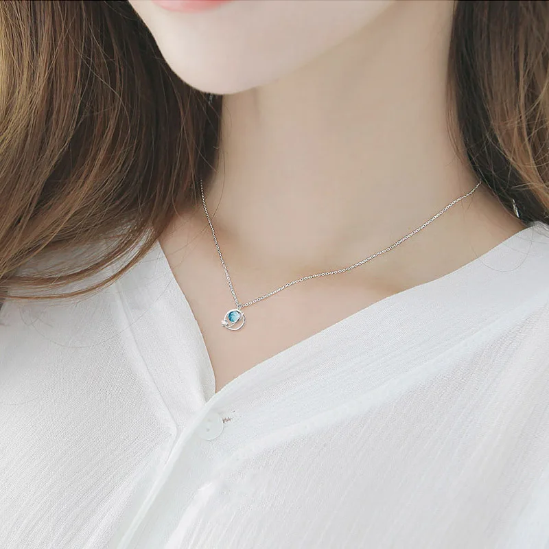Silver Color chains universe planet pendant necklaces star saturn blue crystal Korean fashion jewelry for women
Silver Color chains universe planet pendant necklaces star saturn blue crystal Korean fashion jewelry for women