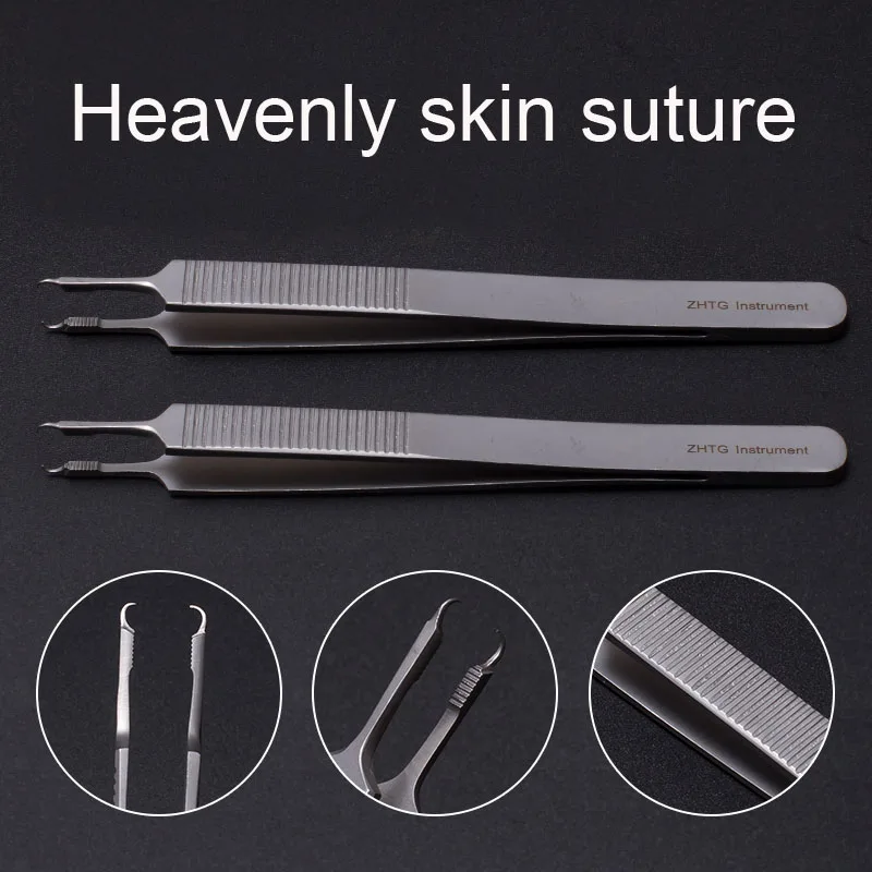 Beauty & Health Makeup Tools/Accessories Double Eyelids & Tools Fine Skin Suture Tweezers 12.5cm with Hook and Sew forceps
Beauty & Health Makeup Tools/Accessories Double Eyelids & Tools Fine Skin Suture Tweezers 12.5cm with Hook and Sew forceps