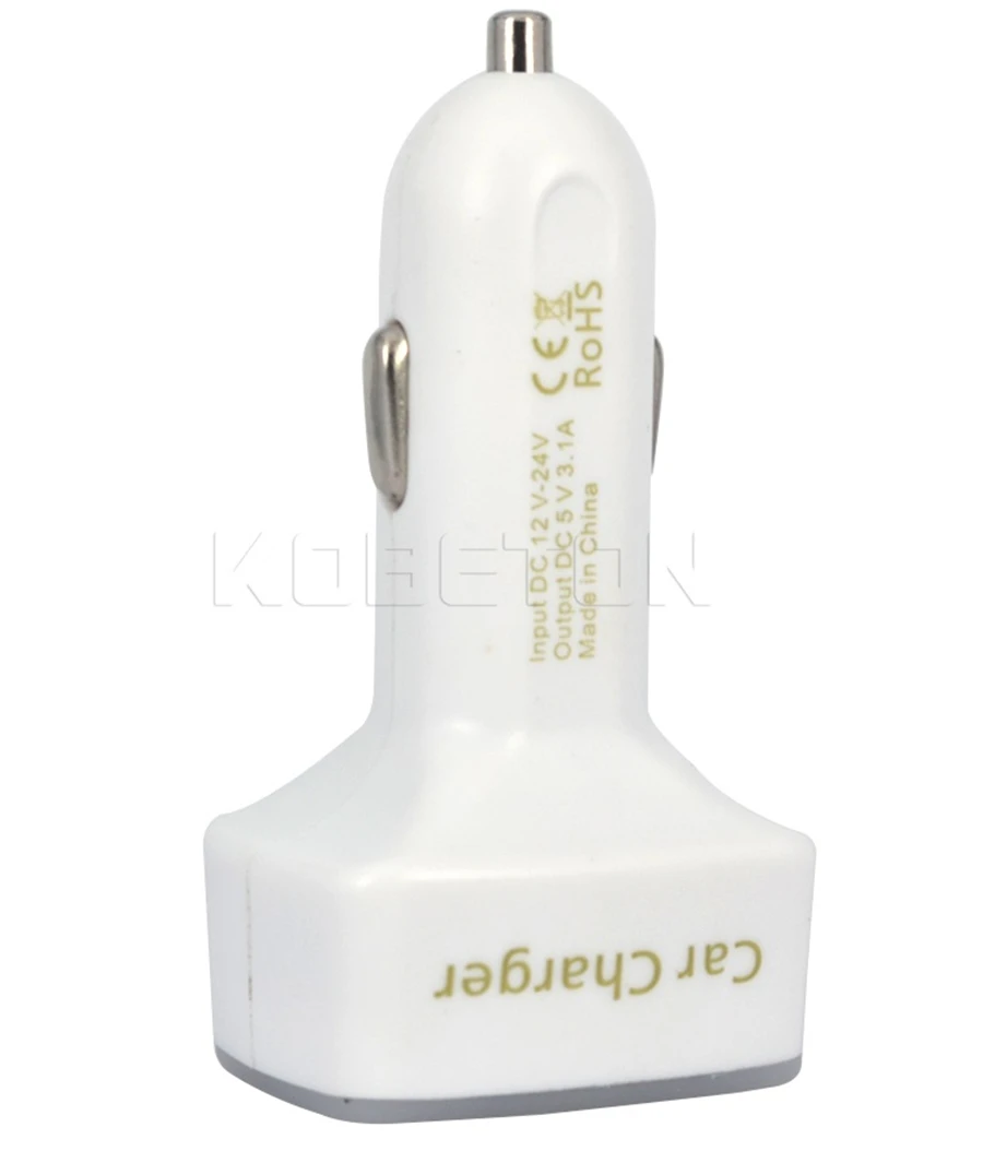 Автомобильное зарядное устройство с 2 портами USB и выходом макс. 3 1 А быстрая