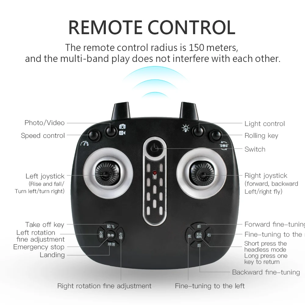 Drones with Camera HD 2MP RC Drone with Camera Quadrocopter with camera FPV RC Quadcopter with Camera Dron VS XS809S E58 SG700
Drones with Camera HD 2MP RC Drone with Camera Quadrocopter with camera FPV RC Quadcopter with Camera Dron VS XS809S E58 SG700