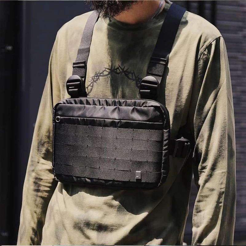 

2018 Fashion Chest Rig Waist Bag Hip Hop Streetwear Functional Package Tactical Chest Bag Cross Shoulder Bag Kanye West New Hot