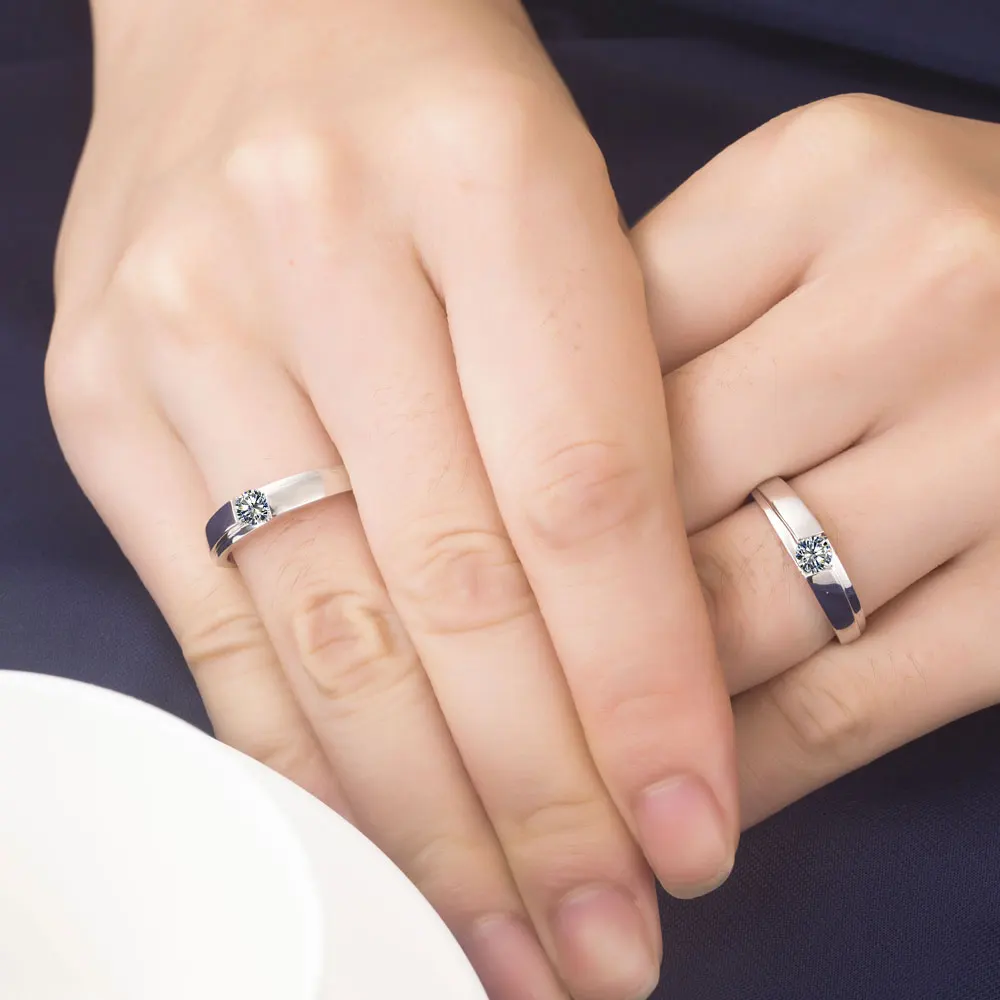 Romantic White Gold AU750 Pair Rings Genuine 0.5Ct Moissanite Couple's 18K White Gold Ring Promise Fine Wedding Jewelry
Romantic White Gold AU750 Pair Rings Genuine 0.5Ct Moissanite Couple's 18K White Gold Ring Promise Fine Wedding Jewelry