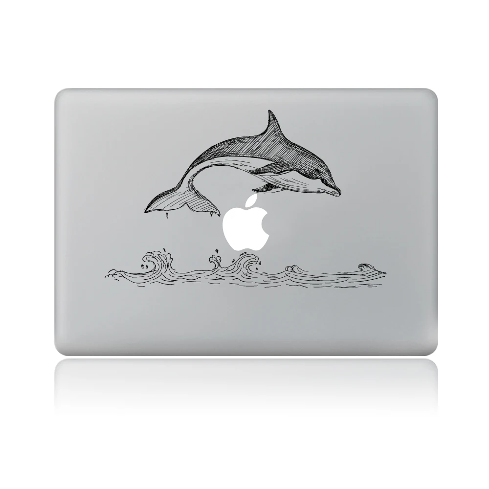Виниловая наклейка Jumping Dolphin Для DIY Macbook Pro / Air 11 13 15 дюймов чехол для ноутбука