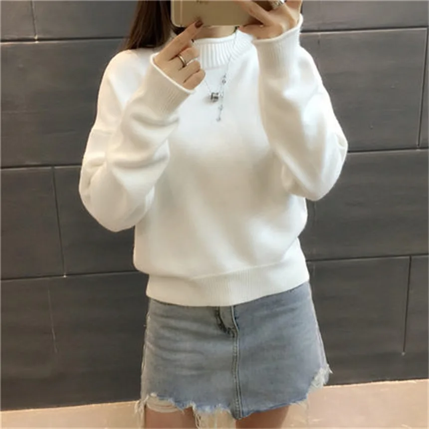 Autumn and winter solid color women's head loose semi-high collar long-sleeved fashion thickening Keep warm sweater TB7734
Autumn and winter solid color women's head loose semi-high collar long-sleeved fashion thickening Keep warm sweater TB7734