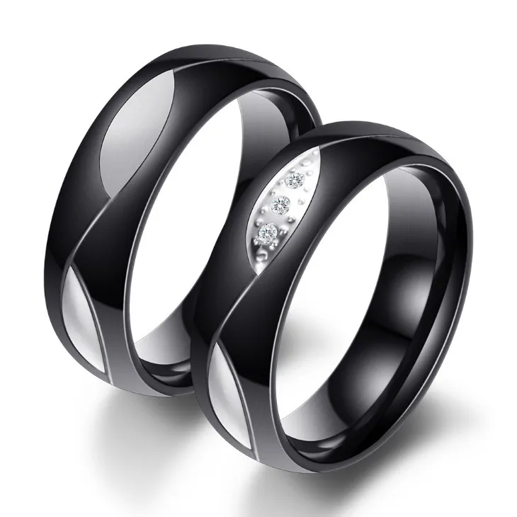 6mm black Leaf crystal 316L Stainless Steel wedding rings for men women wholesale
6mm black Leaf crystal 316L Stainless Steel wedding rings for men women wholesale