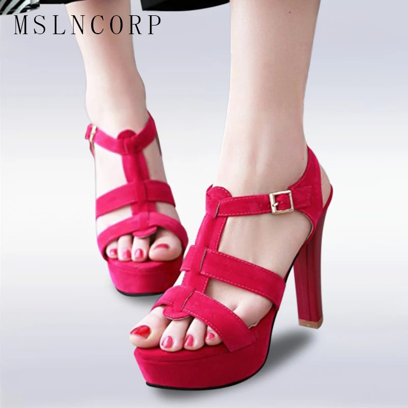 Plus Size 34-43 Fashion Women Sandals Platform Thin High Heels Summer Open Toe T Buckle Ladies Party Shoes Sexy stiletto Pumps
Plus Size 34-43 Fashion Women Sandals Platform Thin High Heels Summer Open Toe T Buckle Ladies Party Shoes Sexy stiletto Pumps
