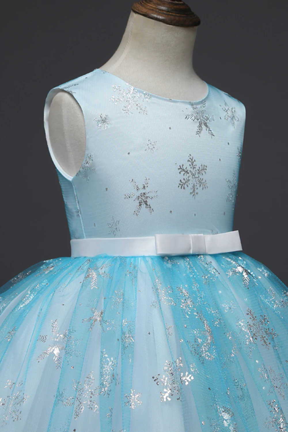 Light Sky Blue Tulle Flower Girl Dress 2020 Knee Length Appliqued Princess Dresses For Children Pageant Ball Gown Party | Свадьбы и