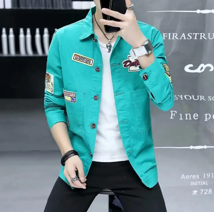 hole denim jacket men's of the self-cultivation baseball uniform tide men's spring and autumn denim clothing thin coat
hole denim jacket men's of the self-cultivation baseball uniform tide men's spring and autumn denim clothing thin coat