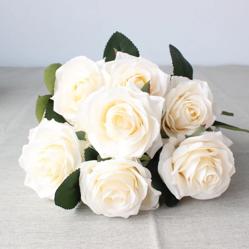 10 Head Roses Flower Bouquet Wedding Car Decoration Flowers Bouquet Artificial Flower Home Hotel Decoration
10 Head Roses Flower Bouquet Wedding Car Decoration Flowers Bouquet Artificial Flower Home Hotel Decoration